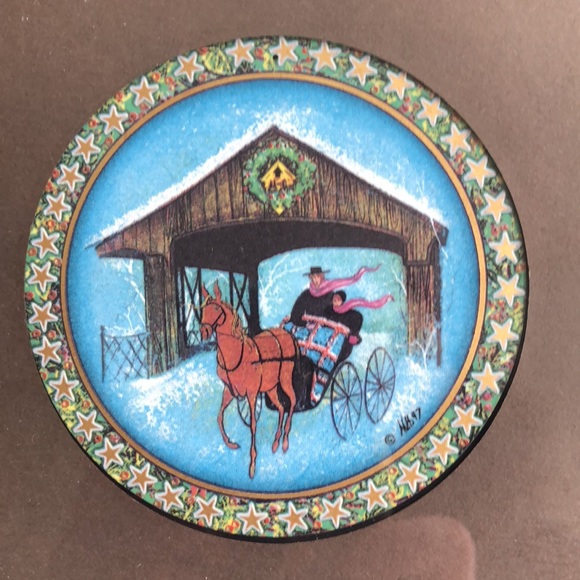 P. Buckley Moss Set of 3 Ornaments in Custom Frame - Picture 7 of 15